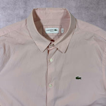 Load image into Gallery viewer, Lacoste "Slim Fit" Mini Logo Baby Pink Long Sleeve Cotton Shirt
