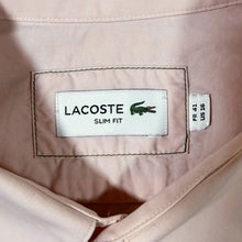 Load image into Gallery viewer, Lacoste "Slim Fit" Mini Logo Baby Pink Long Sleeve Cotton Shirt

