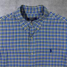 Load image into Gallery viewer, Polo Ralph Lauren Blue Multi Check Long Sleeve Button-Down Cotton Shirt
