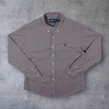 Load image into Gallery viewer, Ralph Lauren "Custom Fit" Red White Check Long Sleeve Button-Down Cotton Shirt
