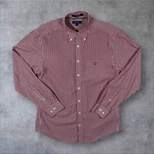 Load image into Gallery viewer, GANT "The Breton" Regular Fit Red White Striped Long Sleeve Button-Down Cotton Shirt
