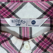 Load image into Gallery viewer, Riders by Lee Pink White Plaid Check Long Sleeve Flannel Shirt
