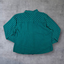 Load image into Gallery viewer, Eddie Bauer Green Blue Plaid Check Long Sleeve Flannel Shirt
