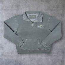 Load image into Gallery viewer, Early 00's Board Angels Kangaroo Poo Surfer Y2K Washed Grey 1/4 Zip Sweatshirt
