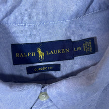Load image into Gallery viewer, Ralph Lauren "Classic Fit" Blue Mini Logo Long Sleeve Button-Down Cotton Shirt
