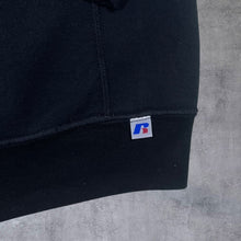 Load image into Gallery viewer, Russell Athletic "Carleton University" Embroidered Spellout Black Sweatshirt
