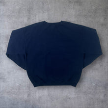 Load image into Gallery viewer, Dubwear Clothing Co. "Brock University" Embroidered Spellout Navy Blue Sweatshirt
