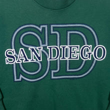 Load image into Gallery viewer, Vintage Hanes (1992) "San Diego" Souvenir Spellout Graphic Green Sweatshirt
