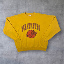 Load image into Gallery viewer, Vintage Hanes "Schaumburg Saxons" Basketball Graphic Yellow Sweatshirt
