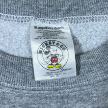 Load image into Gallery viewer, Vintage Mickey &amp; Co. "Mickey" Disney Embroidered Grey Crewneck Sweatshirt
