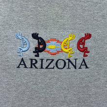 Load image into Gallery viewer, Vintage Arizona USA Embroidered Tourist Souvenir Spellout Grey Cotton T-Shirt
