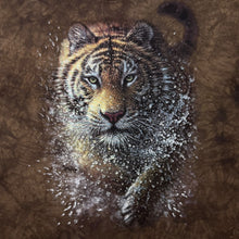 Load image into Gallery viewer, The Mountain (2011) Tiger Animal Wildlife Graphic Brown Tie Dye T-Shirt
