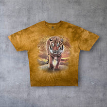 Load image into Gallery viewer, The Mountain (2007) Tiger Animal Wildlife Graphic Orange Brown Tie Dye T-Shirt
