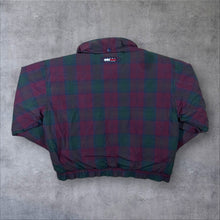 Load image into Gallery viewer, Vintage Tommy Hilfiger Tartan Check Colour Block Reversible Down Feather Puffer Jacket
