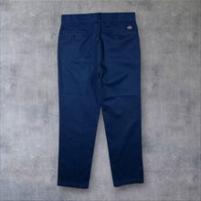 Load image into Gallery viewer, Dickies Classic Navy Blue Skater Workwear Straight Leg Chino Trousers
