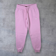 Load image into Gallery viewer, Nike Mini Swoosh Logo Classic Pink Drawstring Waist Cuffed Sweatpants Joggers
