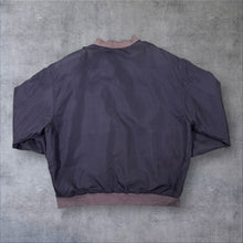 Load image into Gallery viewer, Vintage Cartouche 100% Silk Faded Purple Lightweight Zip Bomber Jacket
