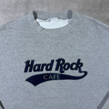 Load image into Gallery viewer, Vintage Hard Rock Cafe "Indianapolis" Tourist Embossed Graphic Grey Sweatshirt
