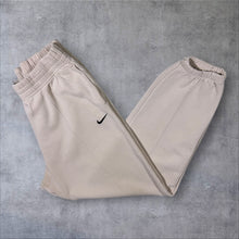 Load image into Gallery viewer, Nike Embroidered Mini Swoosh Logo Elasticated Waist Cream Joggers Sweatpants
