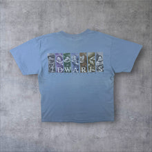 Load image into Gallery viewer, Early 00's Walt Disney World "7 Dwarfs" Snow White Graphic Blue T-Shirt
