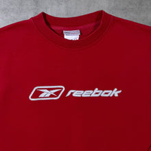 Load image into Gallery viewer, Early 00's Reebok Classic Logo Spellout Graphic Red Crewneck Sweatshirt
