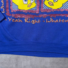 Load image into Gallery viewer, Vintage Looney Tunes (1997) Tweety Slogan Graphic Blue Sweatshirt
