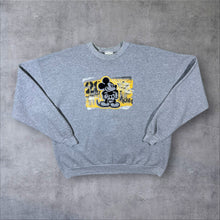 Load image into Gallery viewer, Early 00's Disney Store "Mickey" Embroidered Graphic Grey Crewneck Sweatshirt
