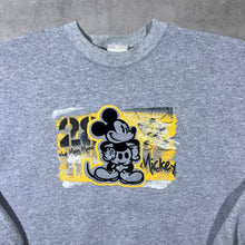 Load image into Gallery viewer, Early 00's Disney Store "Mickey" Embroidered Graphic Grey Crewneck Sweatshirt
