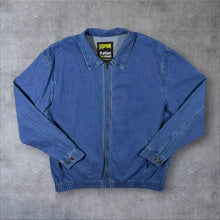 Load image into Gallery viewer, Atlas For Men Classic Blue Denim Cotton Zip Bomber Jacket
