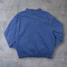 Load image into Gallery viewer, Atlas For Men Classic Blue Denim Cotton Zip Bomber Jacket
