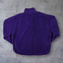 Load image into Gallery viewer, NFL Baltimore Ravens Purple Embroidered Football 1/4 Zip Fleece Sweatshirt
