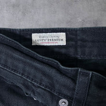 Load image into Gallery viewer, Levi's Lot 502 Premium Black Denim Slim Skinny Stretch Tapered Fit Jeans
