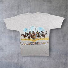 Load image into Gallery viewer, Vintage Habitat (1991) Native American Horse Eagle Wildlife Graphic Grey T-Shirt
