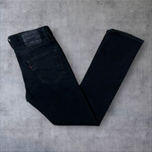 Load image into Gallery viewer, Levi's Lot 502 Premium Black Denim Slim Skinny Stretch Tapered Fit Jeans
