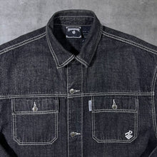 Load image into Gallery viewer, Early 00's Rocawear Y2K Hip Hop Raw Dark Grey Denim Button Jacket
