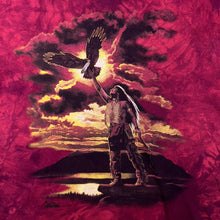 Load image into Gallery viewer, Vintage The Mountain (1997) Native American Graphic Red Tie Dye Cotton T-Shirt
