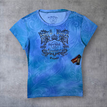 Load image into Gallery viewer, Hard Rock Couture "Hard Rock Cafe Orlando" Blue Tie Dye Y2K Tourist Stretch T-Shirt
