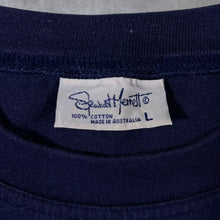 Load image into Gallery viewer, Vintage Australian Wildflowers Embroidered Tourist Navy Blue Cotton T-Shirt
