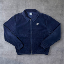 Load image into Gallery viewer, Puma Classic Mini Logo Navy Blue Corduroy Cord Zip Bomber Jacket
