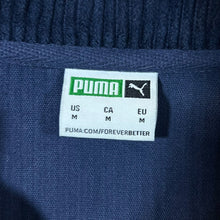 Load image into Gallery viewer, Puma Classic Mini Logo Navy Blue Corduroy Cord Zip Bomber Jacket
