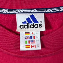 Load image into Gallery viewer, Vintage Adidas Three Stripe Embroidered Mini Logo Red Crewneck Sweatshirt
