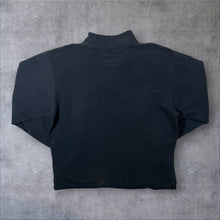Load image into Gallery viewer, Early 00's Nike Classic Faded Black Mini Swoosh Logo 1/4 Zip Pullover Sweatshirt
