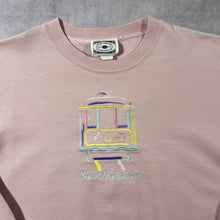 Load image into Gallery viewer, Vintage 90's Time Square "San Francisco" USA Tourist Embroidered Pink Sweatshirt

