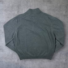 Load image into Gallery viewer, Barbour Classic Grey Embroidered Mini Logo Cotton 1/4 Zip Sweater Jumper
