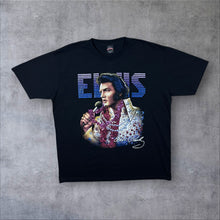 Load image into Gallery viewer, Early 00's Rock Tees "Elvis Presley" Rock N Roll Music Graphic Black T-Shirt
