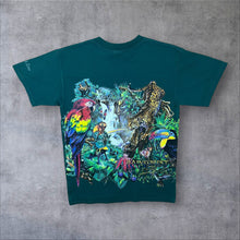Load image into Gallery viewer, Vintage 90's Habitat "Brevard Zoo" Rainforest Wildlife Tourist Graphic Green T-Shirt
