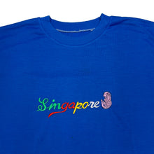 Load image into Gallery viewer, SINGAPORE Embroidered Souvenir Tourist Shrimp Motif Spellout T-Shirt
