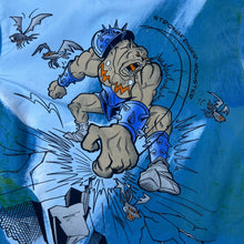 Load image into Gallery viewer, Early 00's WXY Monster Anime Manga Graphic Blue Mix Polyester Shirt
