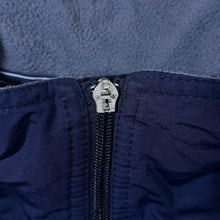 Load image into Gallery viewer, Early 00's Nike Classic Navy Blue Mini Logo Fleece Lined Windbreaker Bomber Jacket
