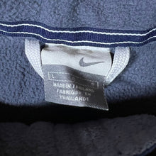 Load image into Gallery viewer, Early 00's Nike Classic Navy Blue Mini Logo Fleece Lined Windbreaker Bomber Jacket
